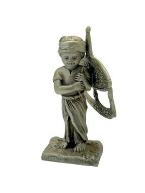Royal Selangor Pewter Boy Kite Figurine Vtg 90s Malaysian Artisanal Craft 2.5"